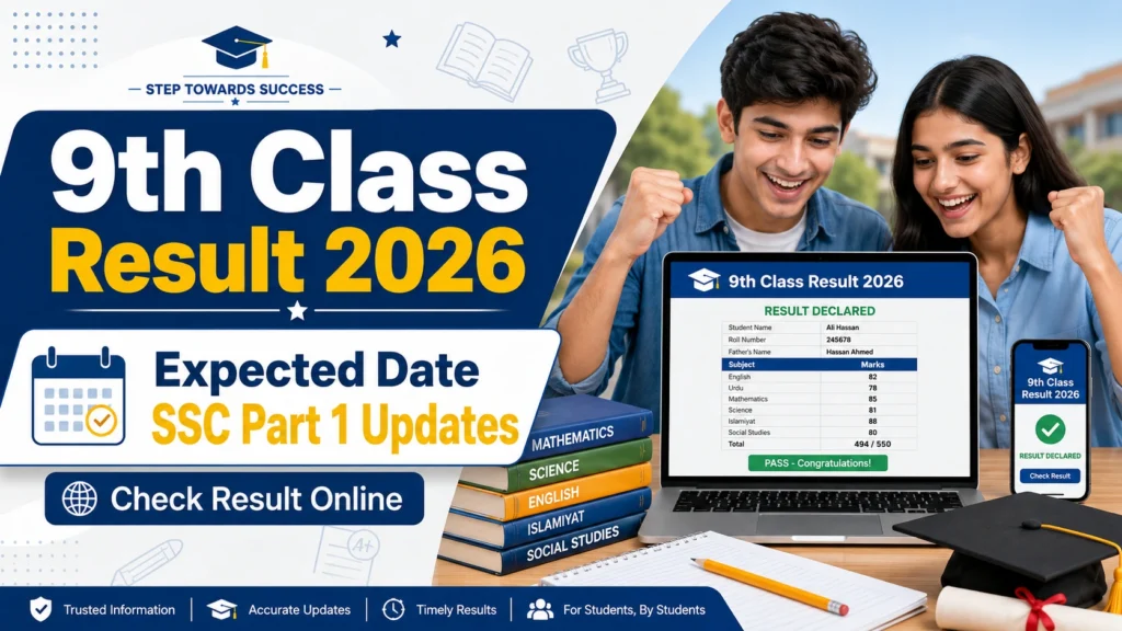 9th class result 2026 expected date SSC Part 1 updates and check result online